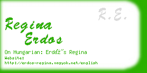 regina erdos business card